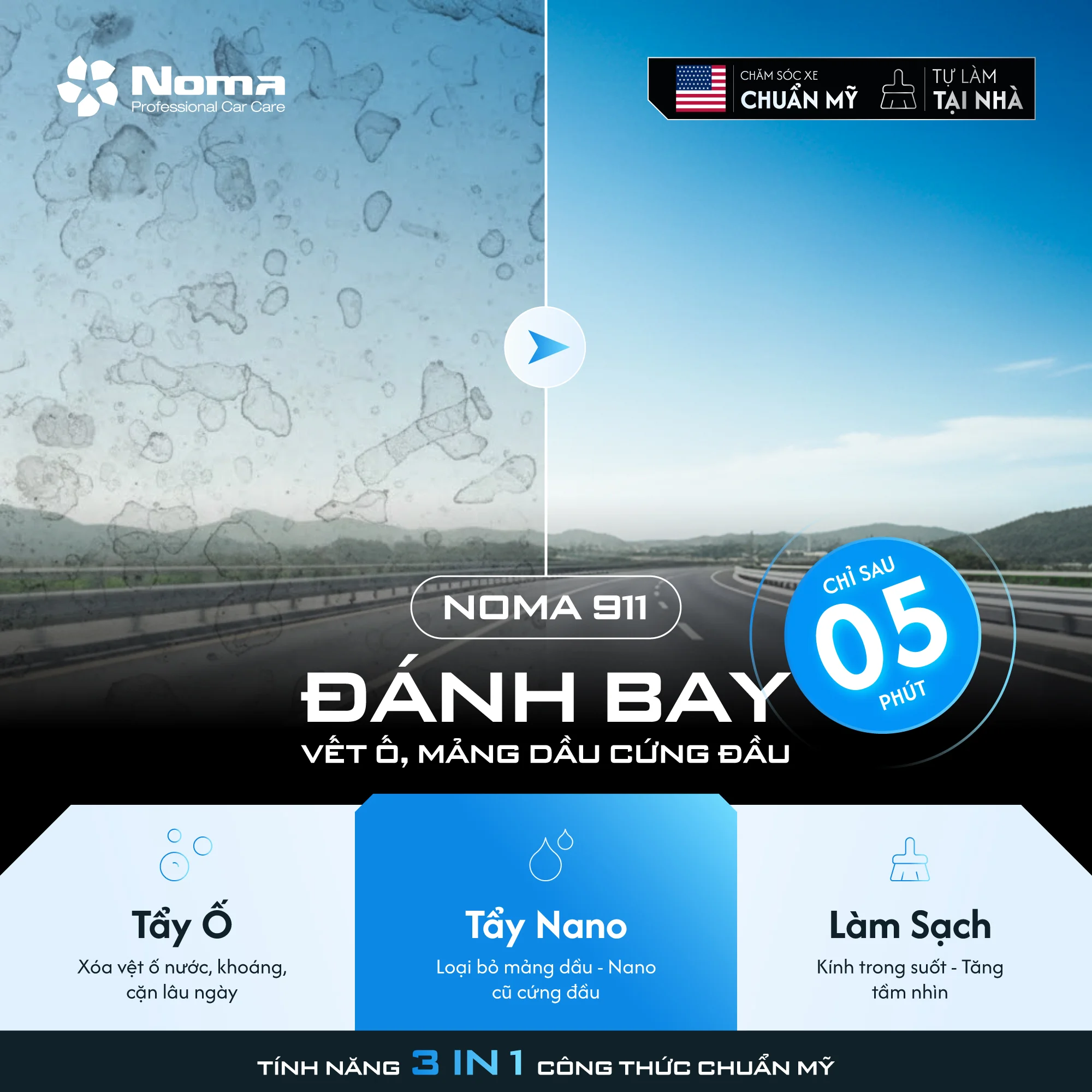 Đảm bảo kính sạch hoàn hảo