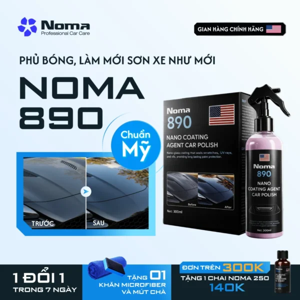 NOMA 890 - DUNG DỊCH XỊT  BÓNG, LÀM MỚI SƠN XE