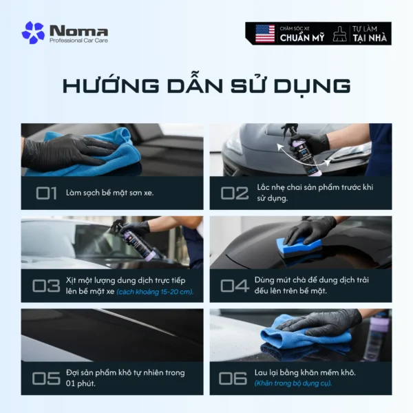NOMA 890 - DUNG DỊCH XỊT  BÓNG, LÀM MỚI SƠN XE