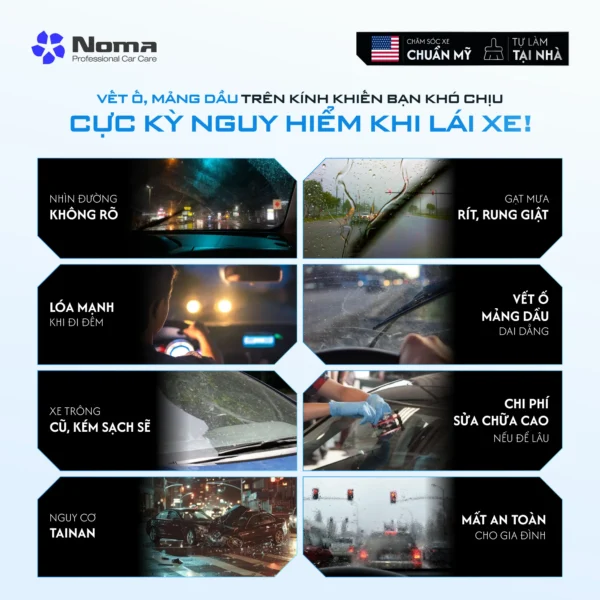 Dung Dịch Tẩy Ố Kính Chuyên Sâu - Noma 911