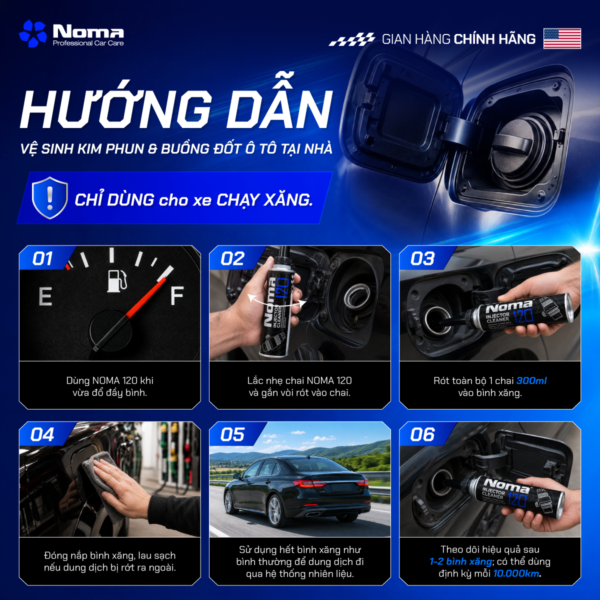 NOMA 120 - Dung dịch vệ sinh kim phun & buồng đốt