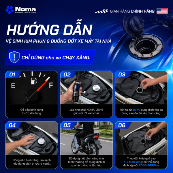 NOMA 120 - Dung dịch vệ sinh kim phun & buồng đốt