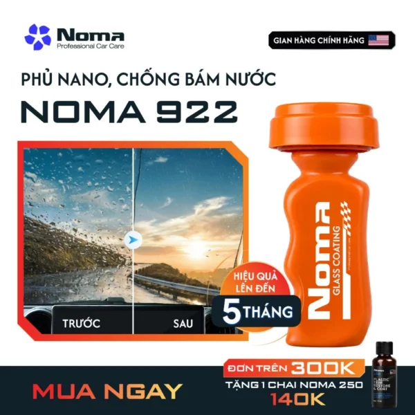 NOMA 922 dung dịch phủ nano kính chống bám nước 5 tháng
