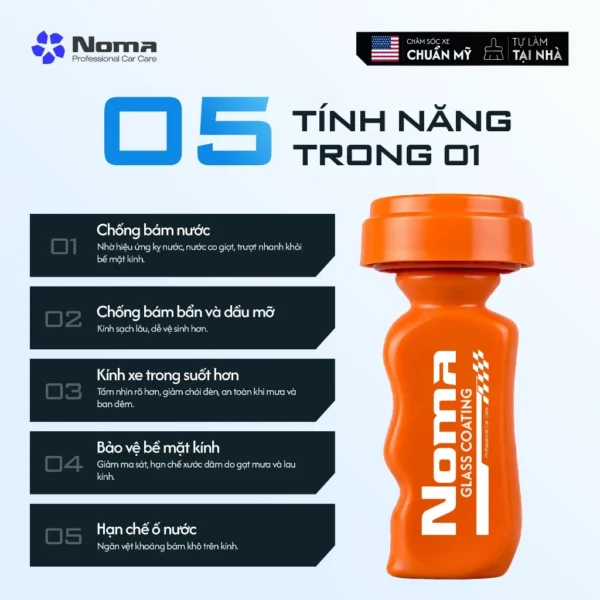 5 tính năng NOMA 922 chống bám nước, kháng bẩn, tăng độ trong, giảm ma sát, ngăn ố khoáng