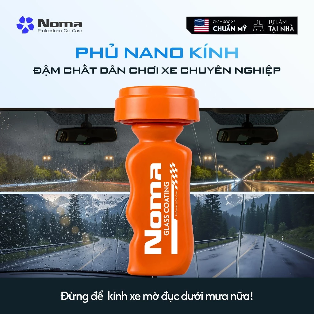 NOMA 922 phủ nano kính bảo vệ tầm nhìn lái xe trong mưa