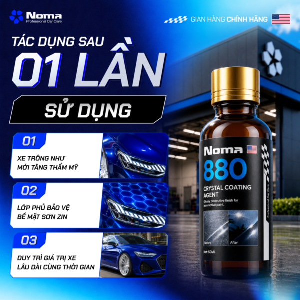 DUNG DỊCH PHỦ TINH THỂ BẢO VỆ SƠN XE NOMA 880