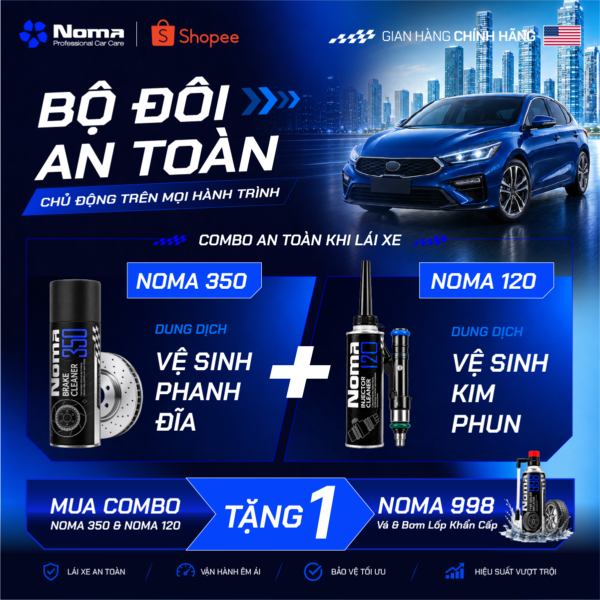 Combo an toàn NOMA 350 + NOMA 120 - bộ chăm sóc phanh và truyền động hoàn chỉnh