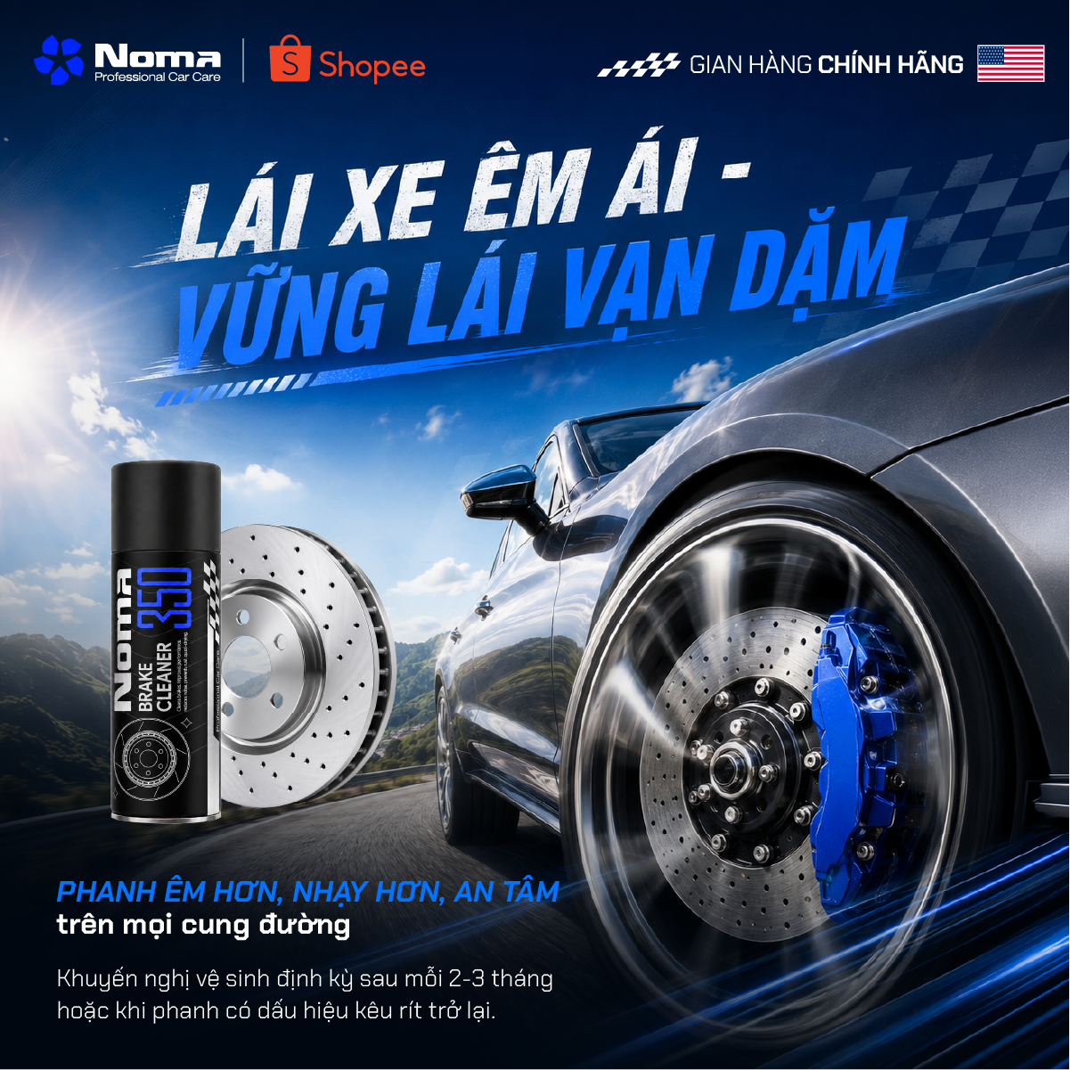 Thông tin bảo hành 7 ngày 1 đổi 1 nếu rơi vỡ - NOMA 350 mang đến yên tâm lái xe