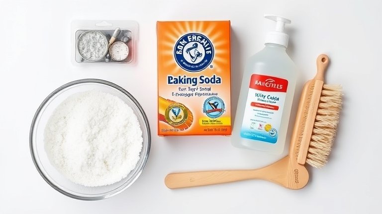 Các nguyên liệu DIY phổ biến để làm sạch ghế nỉ ô tô: muối, baking soda, xà phòng lạnh, giấm trắng