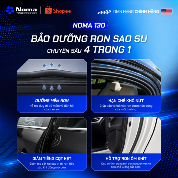 Bốn công dụng chính của Noma 130 - làm mềm, chống dính, hạn chế kêu, chống ẩm