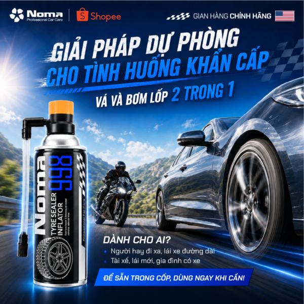 Noma 998 - Dung dịch vá và bơm lốp khẩn cấp