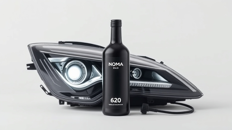 NOMA 620 headlight restoration product used to clear away yellowing and haze from car headlights