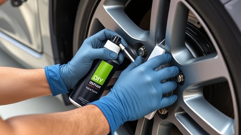 Guide to safely removing brake dust from wheels with protective gloves, using proper professional technique