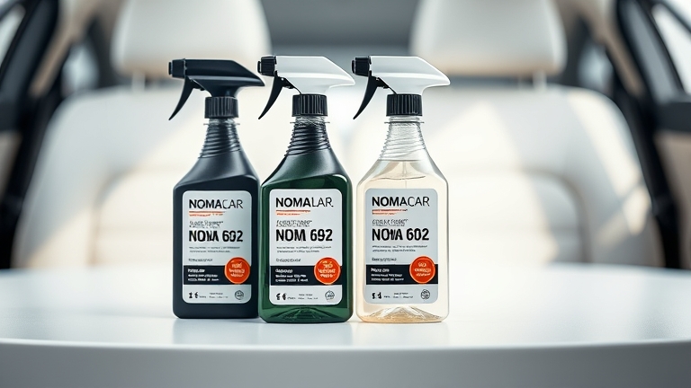 NOMA 692 and NOMA 686 leather seat cleaning products, designed for professional interior car care