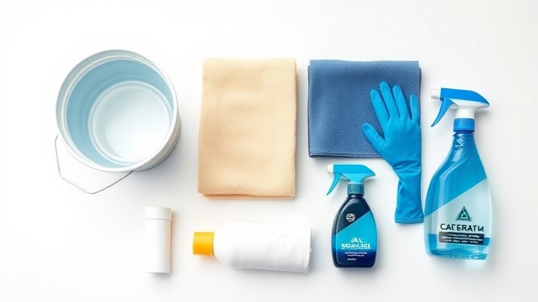 Bộ dụng cụ xóa xước sơn xe DIY bao gồm xà bông, khăn microfiber, pad đánh bóng, nước rửa xe chuyên dụng, và các dụng cụ hỗ trợ khác
