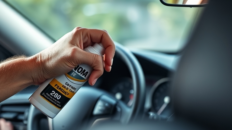 Chủ xe tự dưỡng taplo bằng xịt chuyên dụng NOMA 230 với kỹ thuật xịt đúng cách.