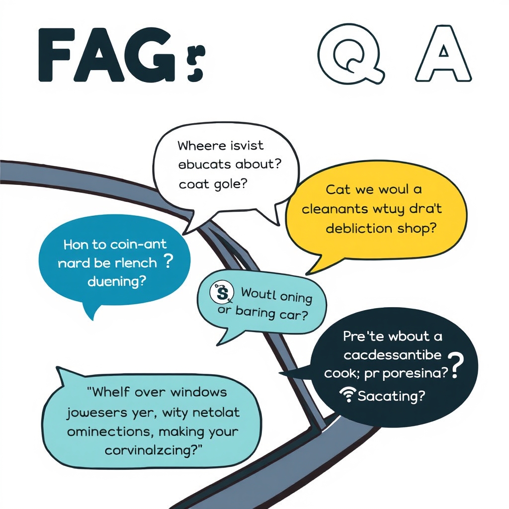 Hình minh hoạ FAQ - những câu hỏi thường gặp về tẩy ố kính ô tô và trả lời chi tiết từ chuyên gia chăm xe