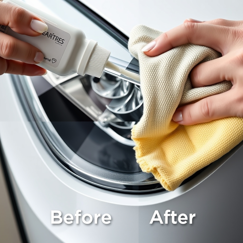 Phục hồi đèn pha ố vàng và nhựa nhám bạc màu trên ô tô bằng sản phẩm chuyên dụng.