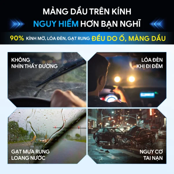 Màng dầu trên kính nguy hiểm hơn bạn nghĩ